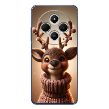 Яркий чехол для Xiaomi Redmi 14C с Зимними Оленятами – Олень в свитере