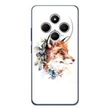 Чохли з картинкою Лисичка для Xiaomi Redmi 14R 5G (VPrint) (Лиса в квітах)