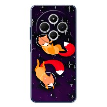 Чохли з картинкою Лисичка для Xiaomi Redmi 14R 5G (VPrint) (Лисички космонавти)