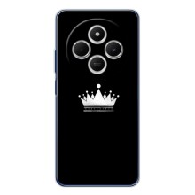 Чохол (Корона на чорному фоні) для Редмі 14R 5G – Біла корона