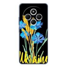 Чехол на Xiaomi Redmi 14R 5G Украинский дизайн (Ukraine в цветочках)