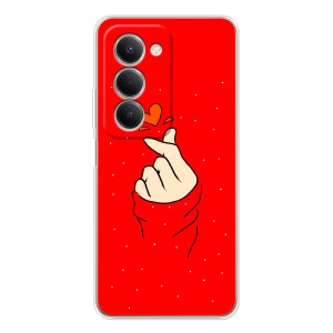 Чохол (Знак сердечка) для Xiaomi Redmi 15 5G (Сердечко на червоному)