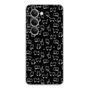 Чехол с принтом для Xiaomi Redmi 15 5G (AlphaPrint) Модные коты