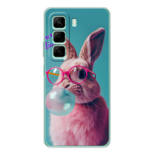 Чехол с принтом стильные животные для Ксиоми Редми 15 5Г – Кролик в очках