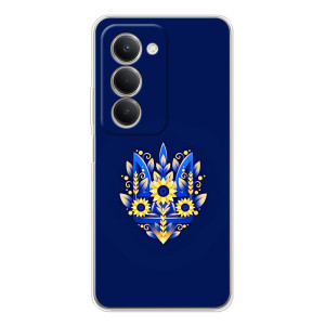 Чехол с украинским гербом на Xiaomi Redmi 15 5G – Цветочный герб