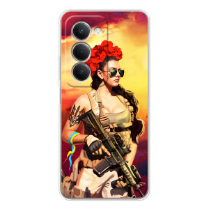 ЗСУ Чохли (TPU) для Xiaomi Redmi 15 5G (Жінка солдат)