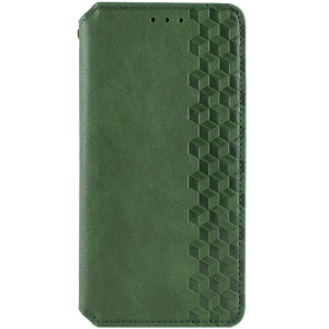 Шкіряний чохол-книжка GETMAN Cubic (PU) для Xiaomi Redmi 15 (EU) – Зелений
