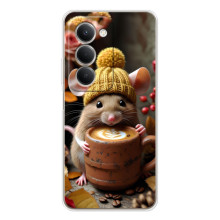 Печатный чехол «Зверята с кофе» для Xiaomi Redmi 15 – Медведь с кофе