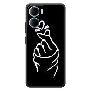 Чохол (Знак сердечка) для Xiaomi Redmi 15a – Сердечко на чорному
