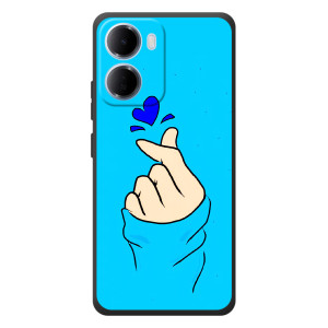 Чохол (Знак сердечка) для Xiaomi Redmi 15a – Сердечко на синоьому