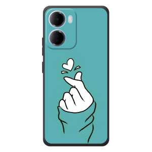 Чохол (Знак сердечка) для Xiaomi Redmi 15a – Сердечко на бірюзовому
