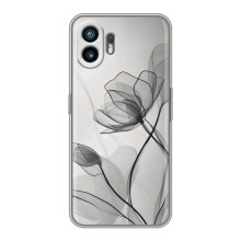 Чехол с цветочным принтом на 

Xiaomi Redmi Пятнадесять А – Черные цветы