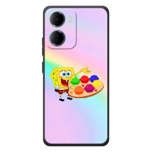 Силіконовий чохол Спанч Боб на 

Xiaomi Redmi 15а 
 (Бургери)