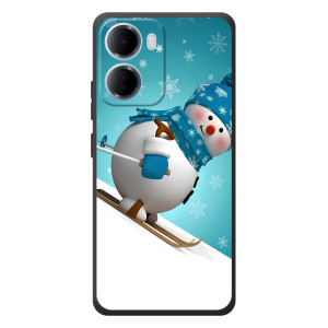 Чохол з зимовим принтом для 

Xiaomi Redmi 15а 
 (Лижник)