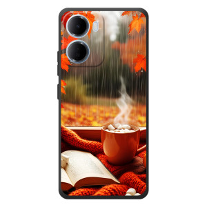 Чехол с уникальным дизайном «Осень с кофе» для Xiaomi Redmi 15a