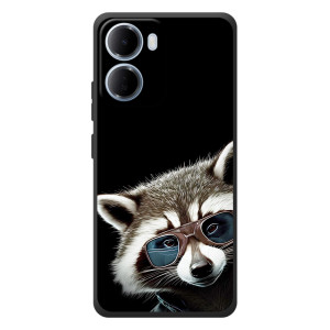 Силіконовий Чохол з Энотами  на Xiaomi Redmi 15a (Стильний Єнот)