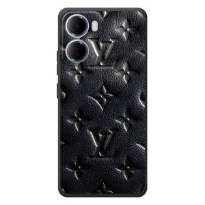 Текстурний Чохол Louis Vuitton для 

Xiaomi Redmi 15а 
 (Чорний ЛВ)