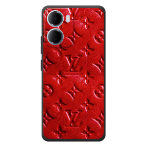 Текстурний Чохол Louis Vuitton для 

Xiaomi Redmi 15а 
 (Червоний ЛВ)