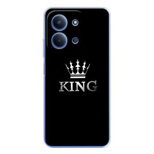 Чехол (Корона на чёрном фоне) для Сяоми Редми 15С 5г – KING