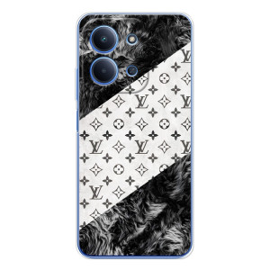 Чехол Стиль Louis Vuitton на Xiaomi Redmi 15C 5g – LV на белом
