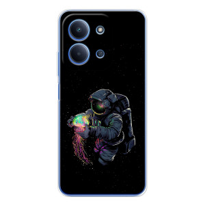 Силиконовый Чехол с принтом "Космонавты" на Xiaomi Redmi 15C 5g – В руках земля