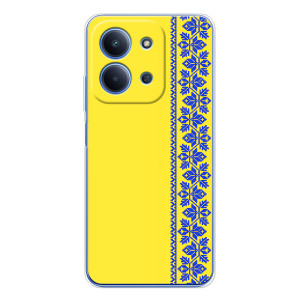 Силиконовый Чехол на Xiaomi Redmi 15C 5g (Вышиванка на желтом)
