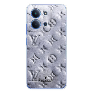 Текстурный Чехол Louis Vuitton для Сяоми Редми 15С 5г (Белый ЛВ)