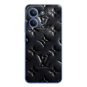 Текстурный Чехол Louis Vuitton для Сяоми Редми 15С 5г (Черный ЛВ)