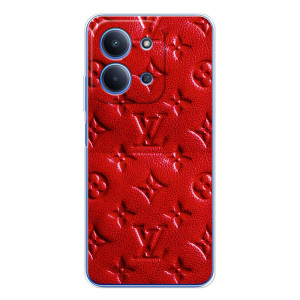 Текстурный Чехол Louis Vuitton для Сяоми Редми 15С 5г (Красный ЛВ)