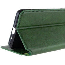 Шкіряний чохол-книжка GETMAN Cubic (PU) для Xiaomi Redmi 15C (EU) – Зелений