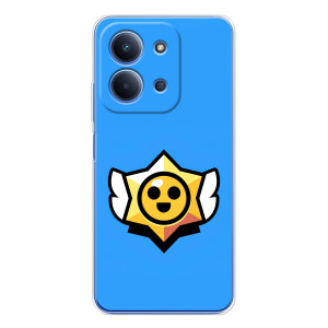 Бампер (ТПУ) с принтом Brawl Stars на Редми 15С (Значок)
