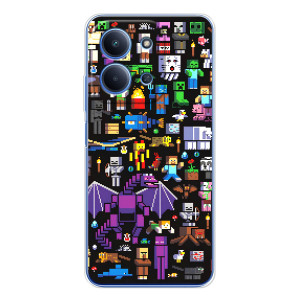 Чохол майнкрафт для Xiaomi Redmi 15C – Усі персонажі