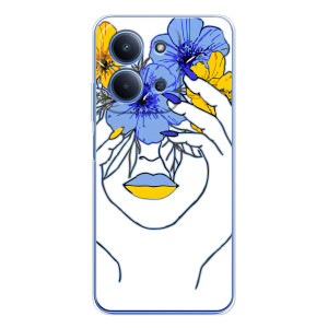 Чехол на Xiaomi Redmi 15C Украинский дизайн (Украинка на всю голову)