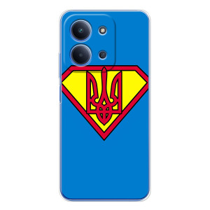 Чохол з картинкою (Патріотичний ГЕРБ) на Xiaomi Redmi 15C (Герб - супер герой)