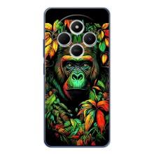 Чохол з Мавпами Xiaomi Redmi 15C - (AlphaPrint) (Мавпа в квітах)