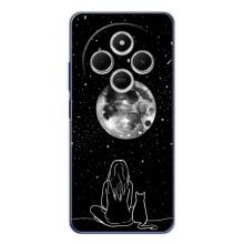 Чехол с рисунком кот на Xiaomi Redmi 15C – Девушка с котом