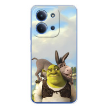 Чехол с мультфильмом Шрек на Xiaomi Redmi 15C – Шрек и осел