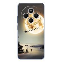 Новогодние, Праздничные Чехлы для Xiaomi Redmi 15C - 2024 год (Санта на луне)