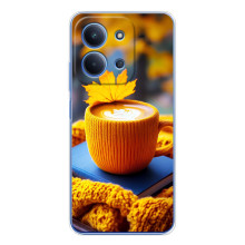 Чехол с уникальным дизайном «Осень с кофе» для Xiaomi Redmi 15C – Кофе с жёлтым