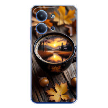 Чехол с уникальным дизайном «Осень с кофе» для Xiaomi Redmi 15C – Тёмный кофе