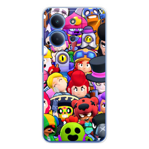 Силиконовый Чехол на Xiaomi Redmi 15C с картинкой Brawl Stars – Персонажи