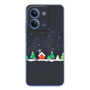 Силиконовый бампер на рождество для Xiaomi Redmi 15C (Город зимний)