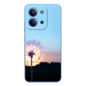 Силіконовий Чохол з кульбабками на Xiaomi Redmi 15C – Захід з кульбабкою