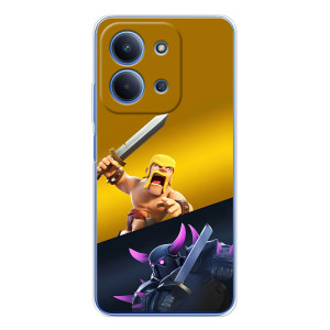Чехол з героями Клеш Рояль для Xiaomi Redmi 15C – Варвар против Пекка
