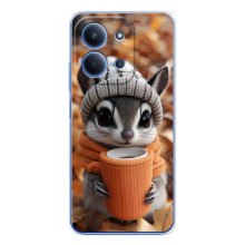 Печатный чехол «Зверята с кофе» для Xiaomi Redmi 15C