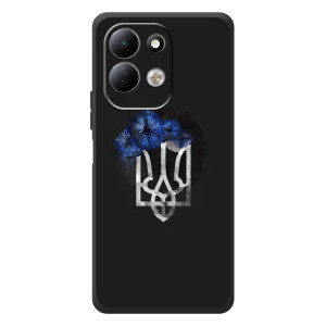Чехол с украинским гербом на Xiaomi Redmi 17 – Герб с цветком