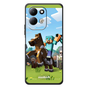 Чехлы для Xiaomi Redmi 17 (Персонажи Майн Крафт) (На коне)