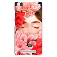 Чехлы (ART) Цветы на Xiaomi Redmi 4A (VPrint) (Глаза в цветах)