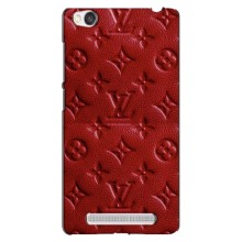 Текстурный Чехол Louis Vuitton для Редми 4А (Красный ЛВ)