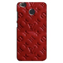 Текстурный Чехол Louis Vuitton для Редми 4х (Красный ЛВ)